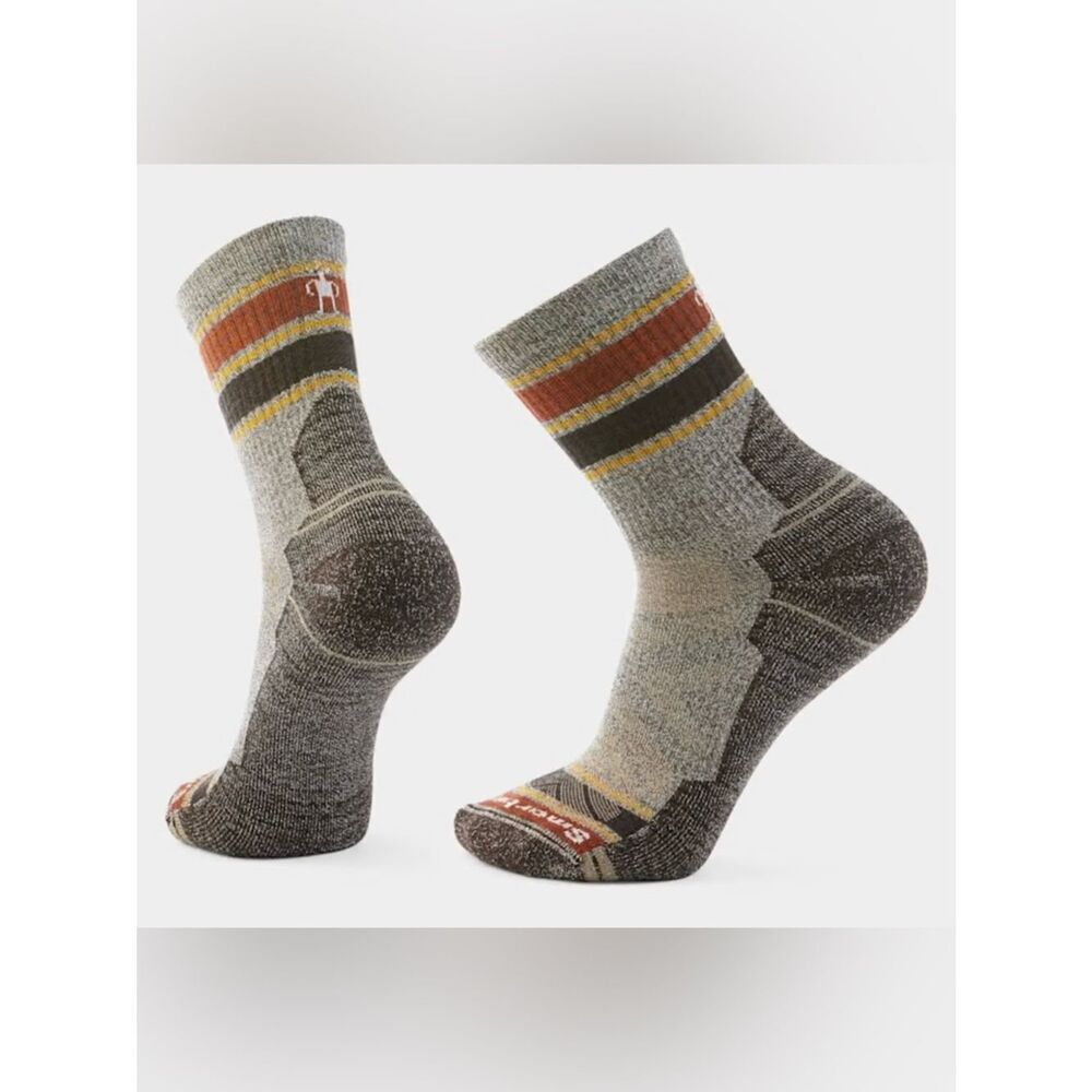 SmartWool XL Unisex Brown Hike Mid Crew Light Cushion Merino Wool Blend Socks